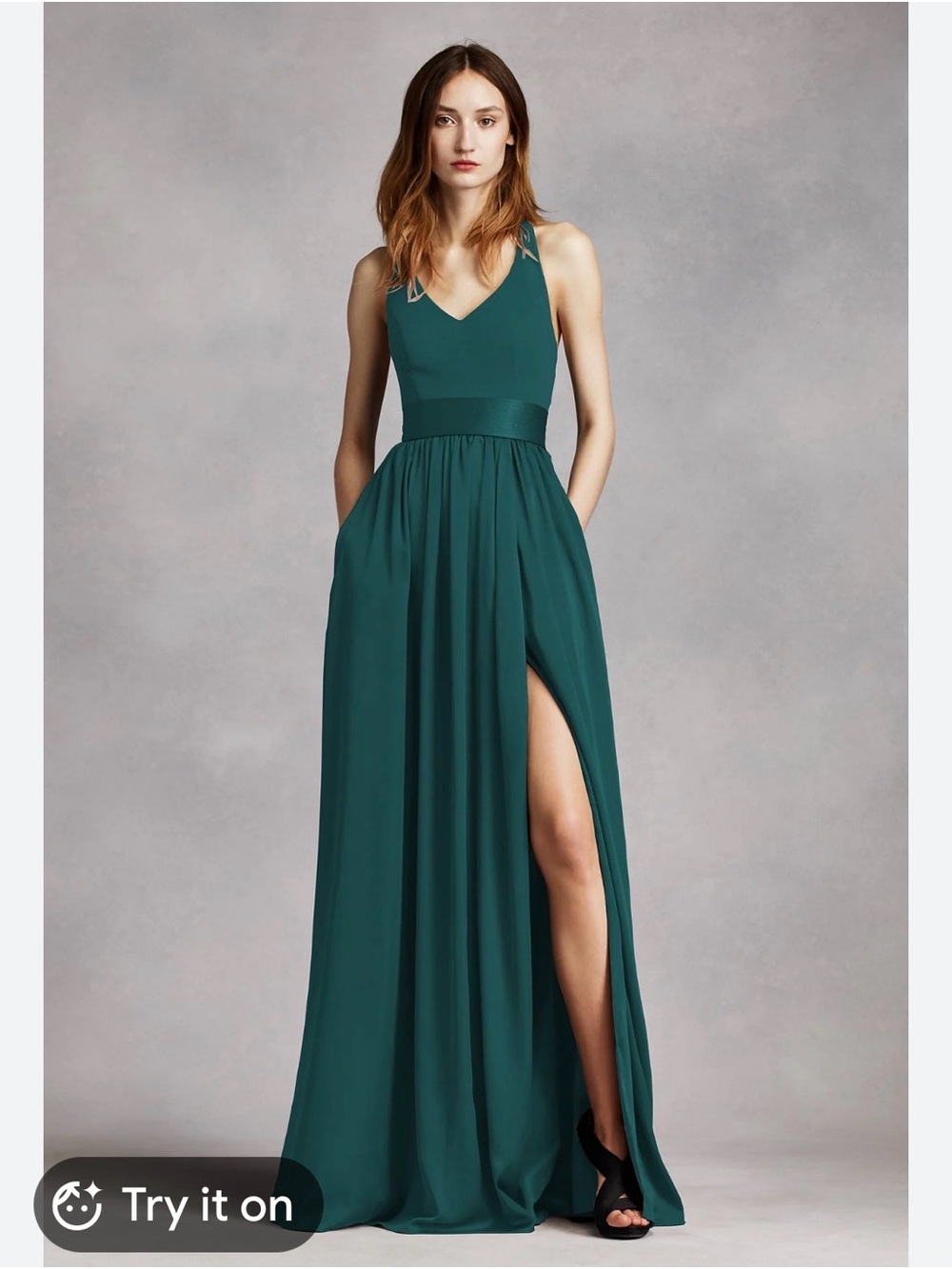 Sleeveless Deep Green Halter Maxi Dress